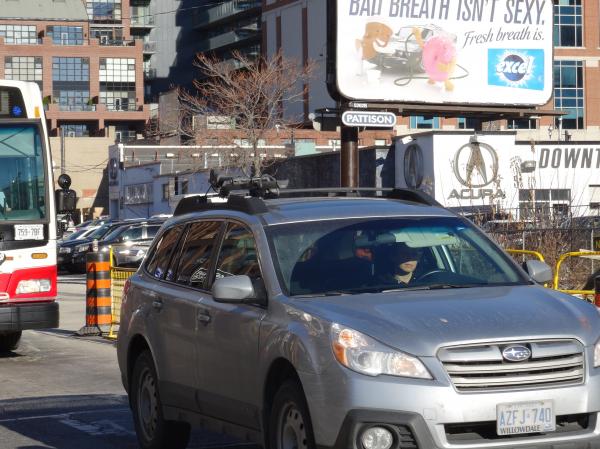 TTC bus 8371 heading south on Lower Sherbourne, 2014 12 07 (2)