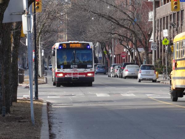 TTC buses on The Esplanade, 2015 01 23 (8)