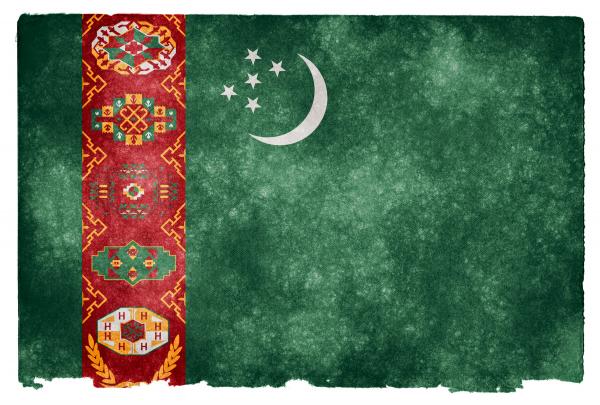 Turkmenistan Grunge Flag