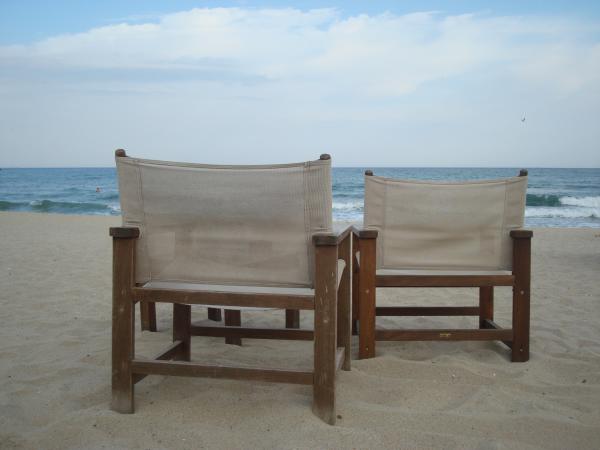 Two chairs on the beach
