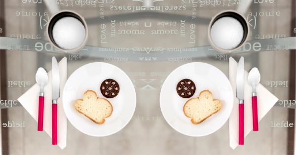 Two Round Plates With Sliced Breads On Top