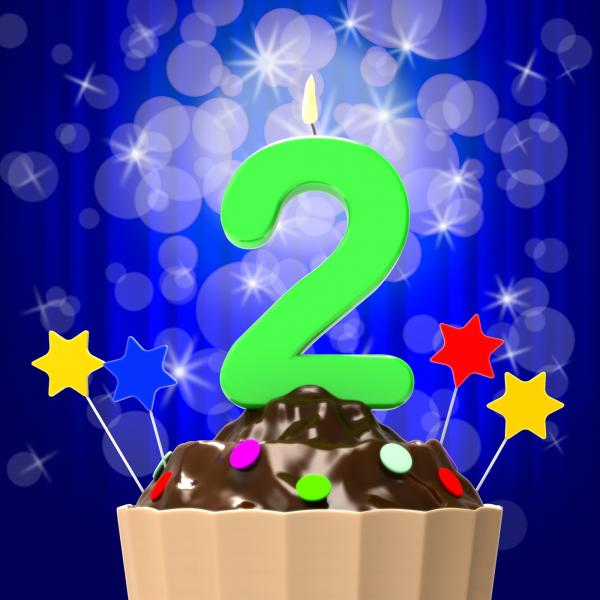 Two Second Indicates Happy Birthday And 2Nd