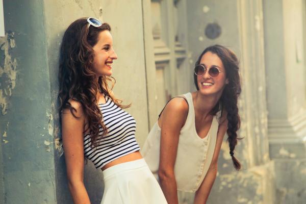 Two Women With White Sunglasses