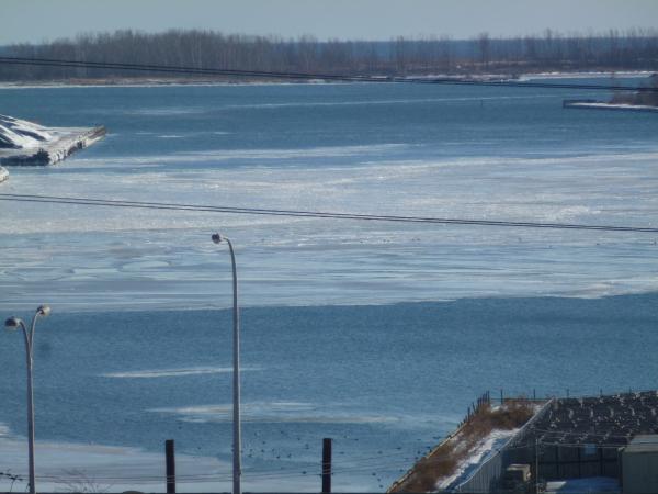Unknown lake freighter departs Toronto through the Eastern Gap, 2013 12 30 (35)