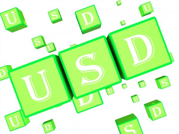 Usd Dice Represents United States Dollar 3d Rendering