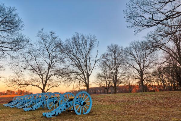Valley Forge Cannon Twilight - HDR