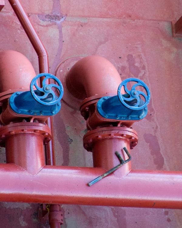 Valves and Pipeline from Tank