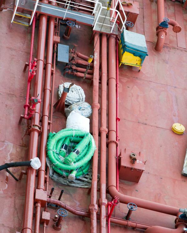Valves and Pipeline from Tank