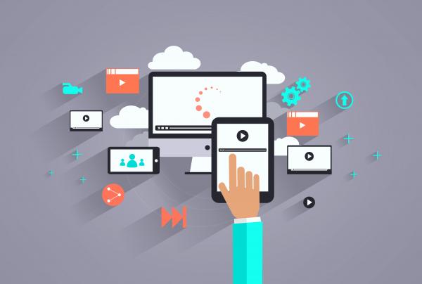 Video sharing concept - Uploading videos to the Internet - Shadowed