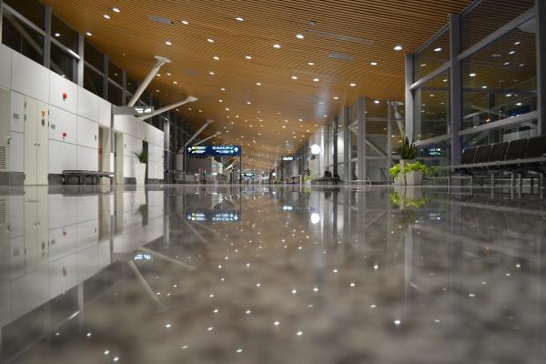 View of Building Seen Through Glass
