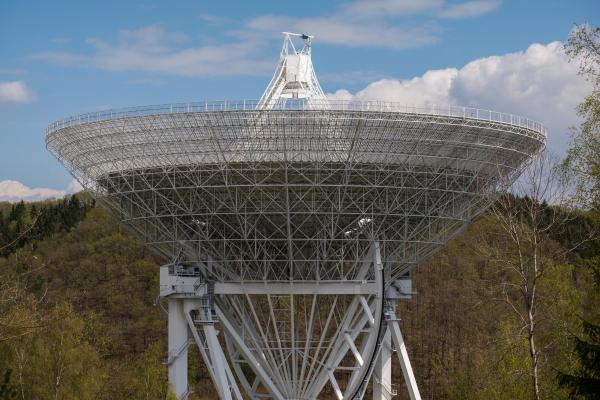 View of Communications Tower Against Cloudy Sky