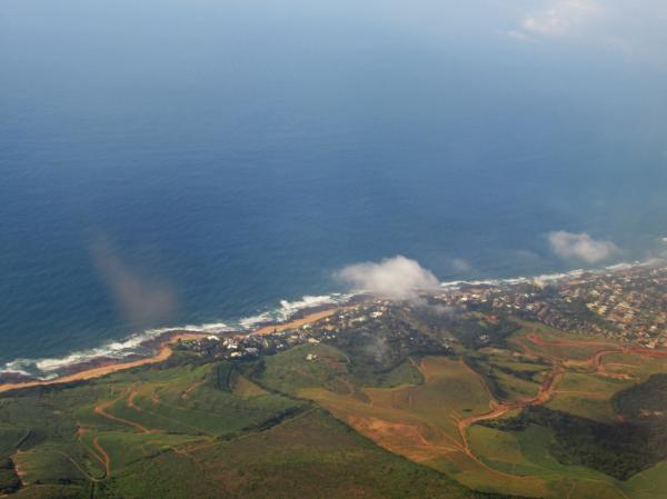 View of the coast from the plane