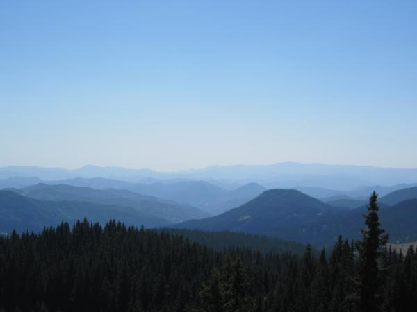 View over the mountains