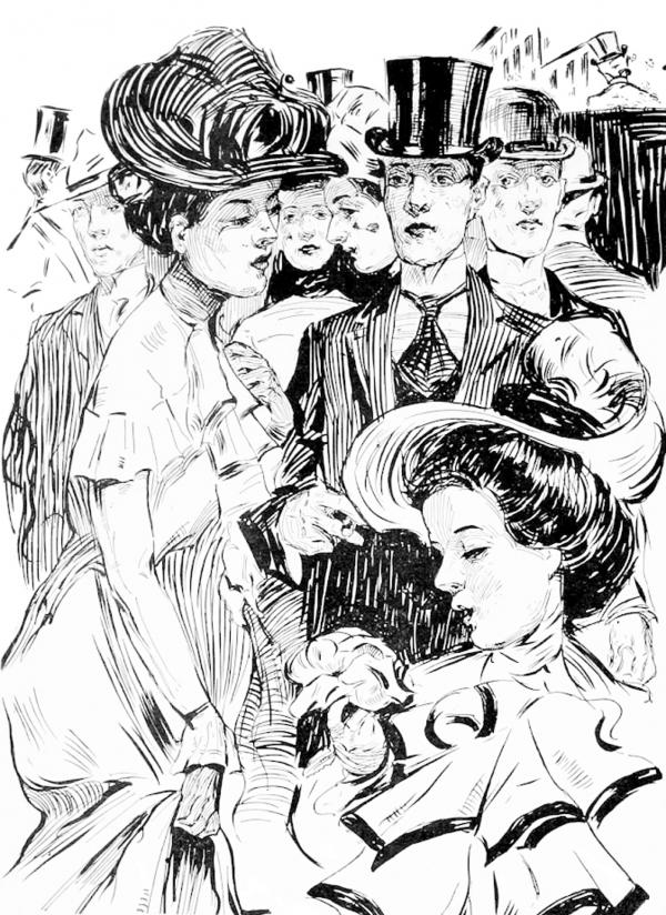 Vintage Drawing of People
