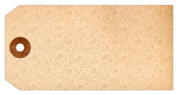 Vintage Paper Tag - Flourish Pattern