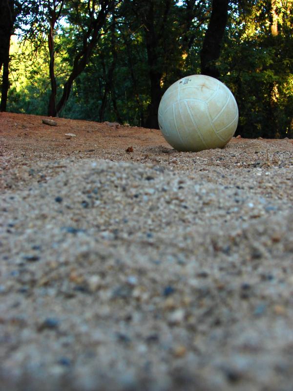 Volleyball on Red Ground