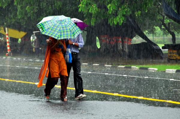 Walking in the rain