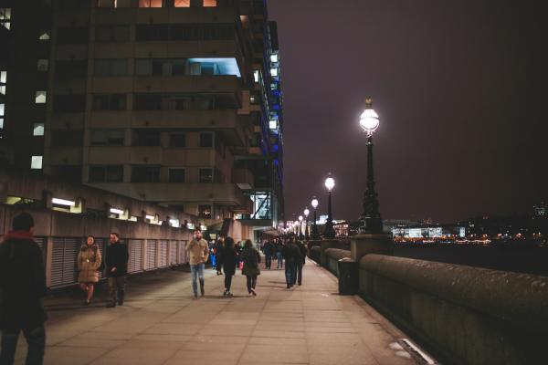 Walking through the city
