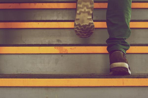 Walking up the Steps