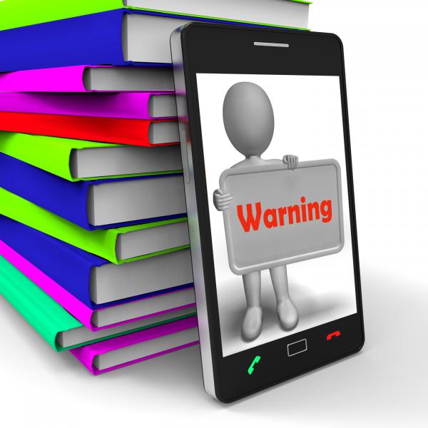 Warning Phone Shows Dangerous And Be Careful