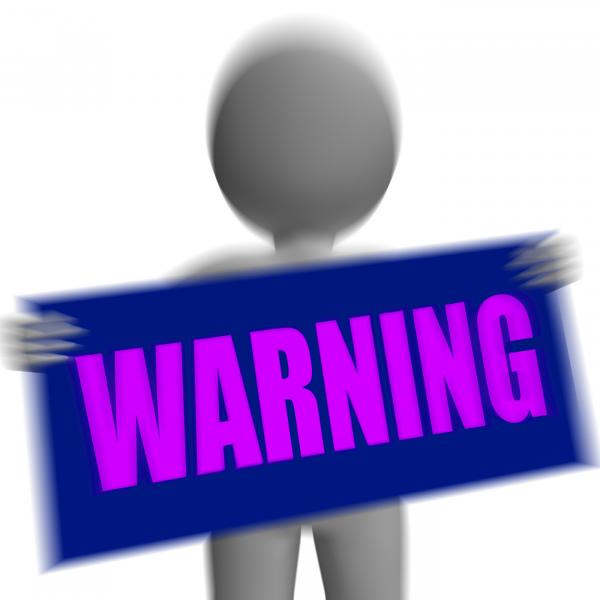 Warning Sign Character Displays Danger And Hazard