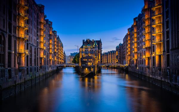 Water Canal Hamburg, Germany