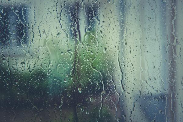 Water Droplets on Clear Glass