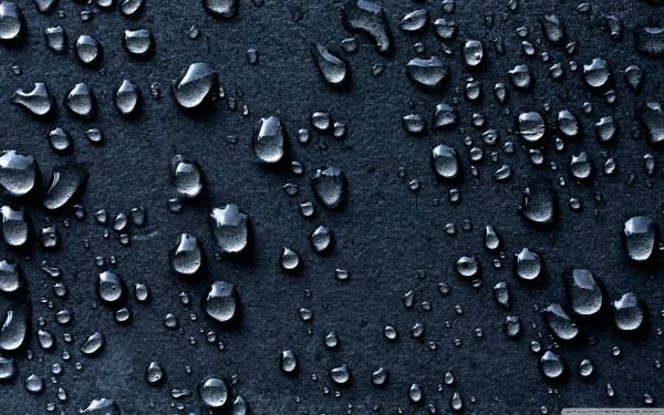 Waterdrops on Black
