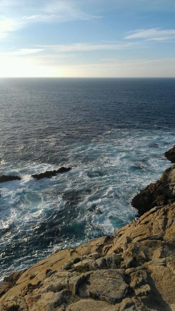 Waves against the shore