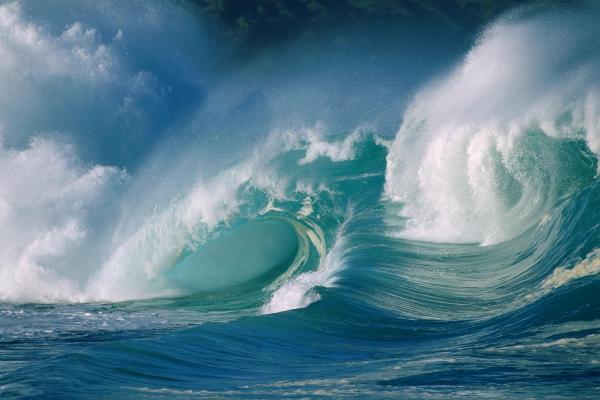 Waves crashing