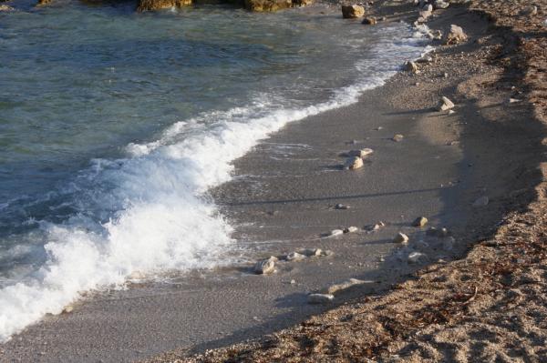 Waves Hitting the Beach