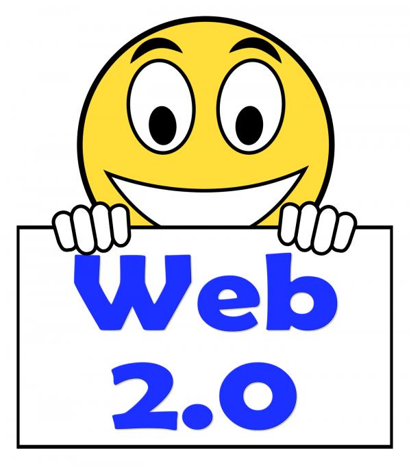 Web 20 On Sign Means Net Web Technology And Network
