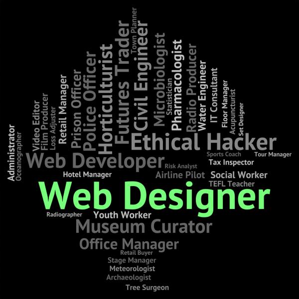 Web Designer Indicates Recruitment Www And Words