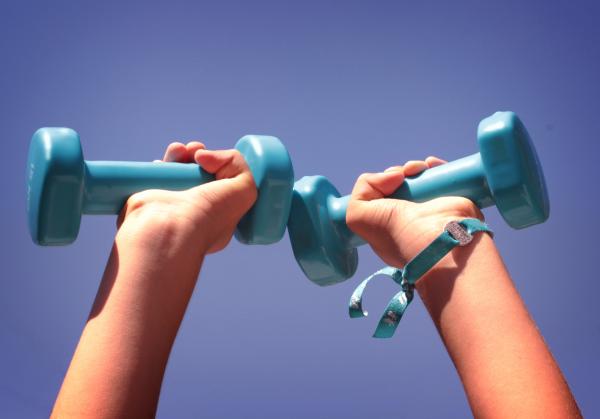 Weightlifting - Two Plastic Coated Dumbbells