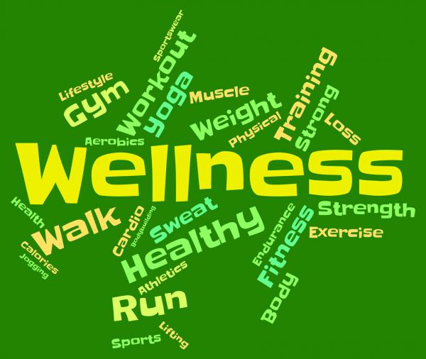 Wellness Words Indicates Health Check And Healthcare