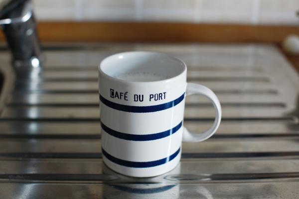 White and Black Ceramic Mug
