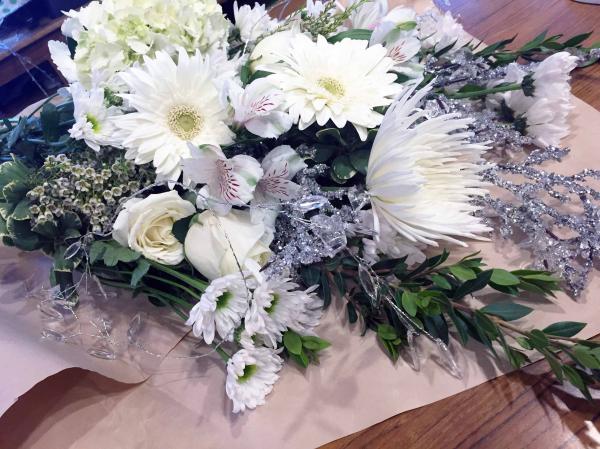 White Christmas flowers