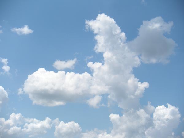 White Clouds In Blue Sky