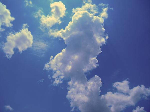White Clouds In Blue Sky