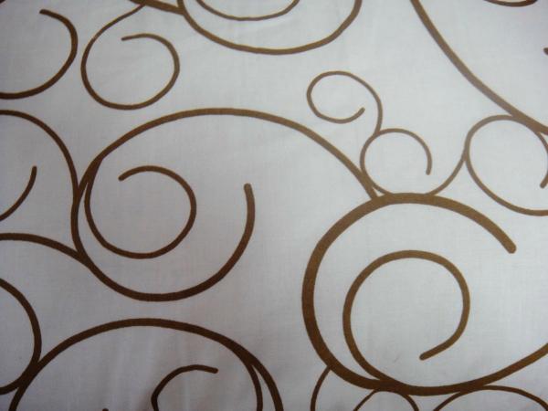 White curl bed sheet design