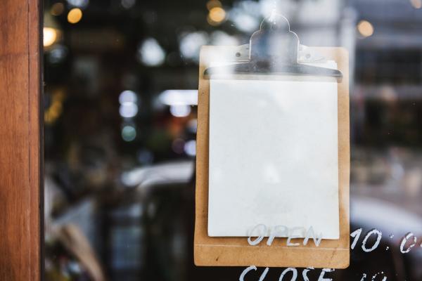 White Door Signage