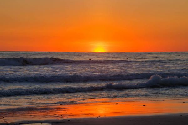 White Shoreline during Golden Hour