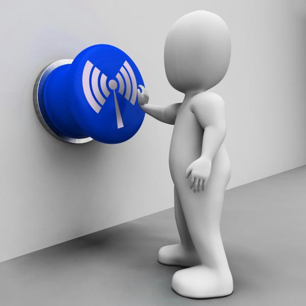 Wi-fi Button Means Internet Connection Or Mobile Data