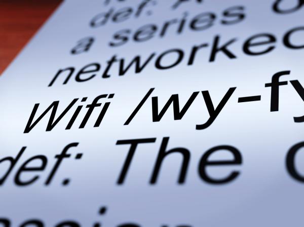 Wifi Definition Closeup Showing Internet Connection