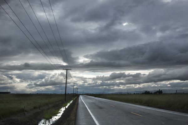 Willamette Valley, Oregon, Rainy Roadway