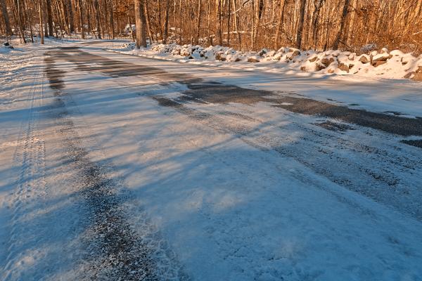 Winding Winter Road - HDR