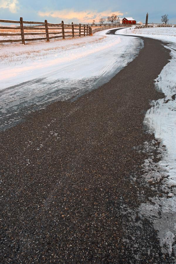 Winding Winter Road - HDR
