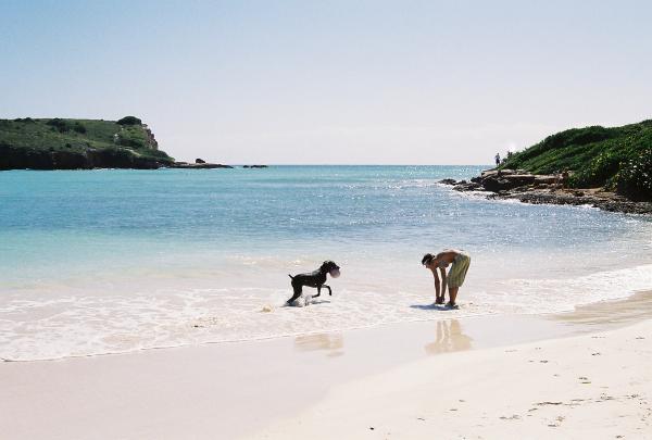 Woman and dog