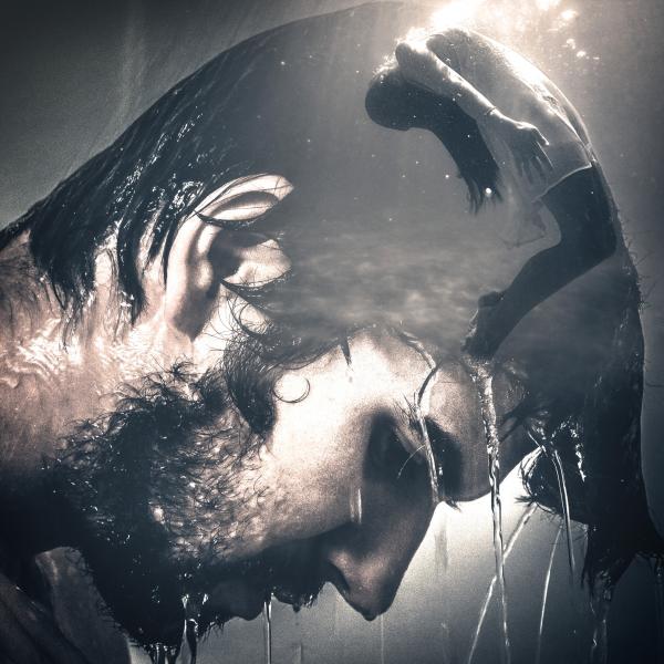 Woman Drowning - Double Exposure Effect