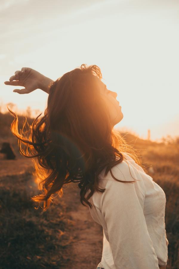 Woman in White Blouse